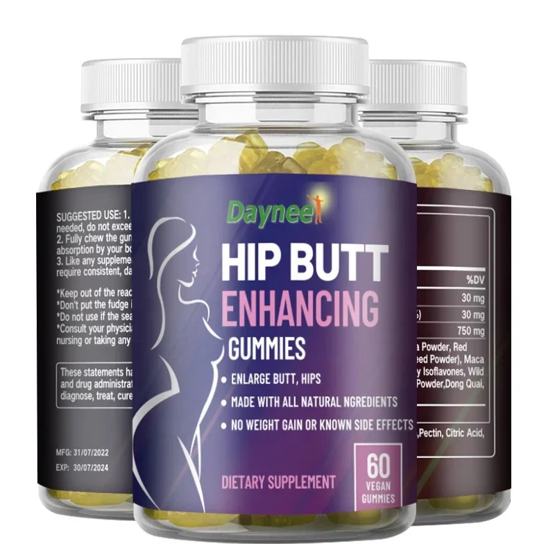 Hip and Butt Enhancing Gummies | Dietary Supplement for Curvy Hips and Buttocks Enlargement